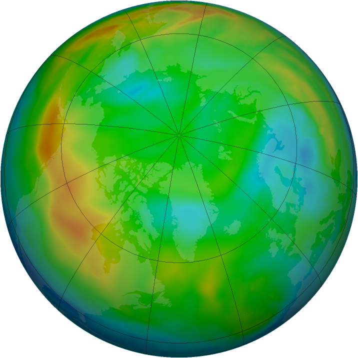 Arctic ozone map for 30 December 2008